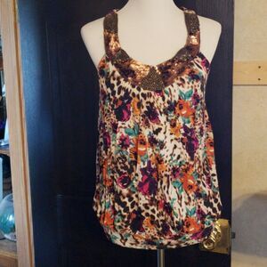 Lane Bryant abstract multi color tank